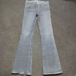 Paige Blue Skyline Boot Jeans Womens Size 29 Dark Wash Flared Denim